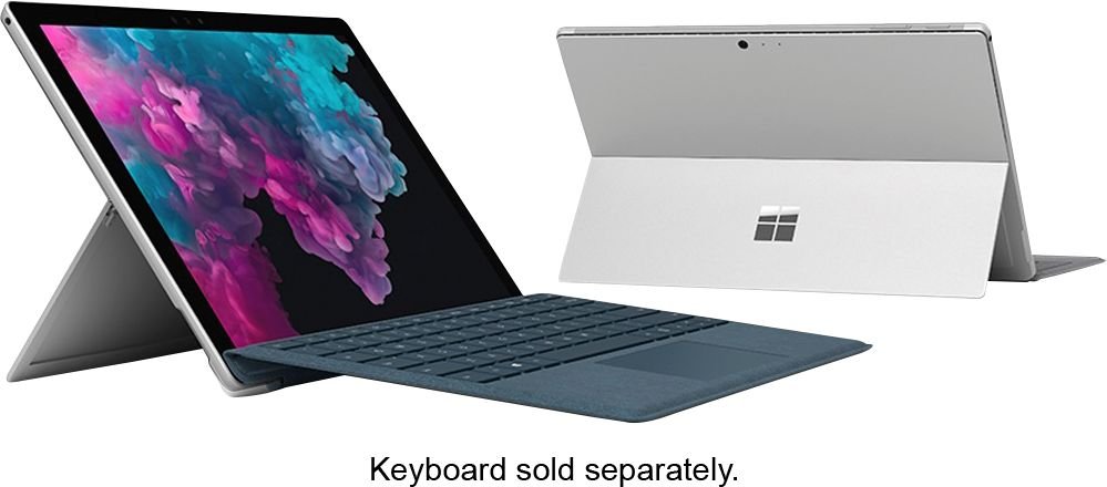 Microsoft - Geek Squad Certified Refurbished Surface Pro 6 - 12.3" Touch-Screen - Intel Core i5 - 8GB Memory - 128GB SSD - Platinum-Intel 8th Generation Core i5-8 GB Memory-128 GB-Platinum