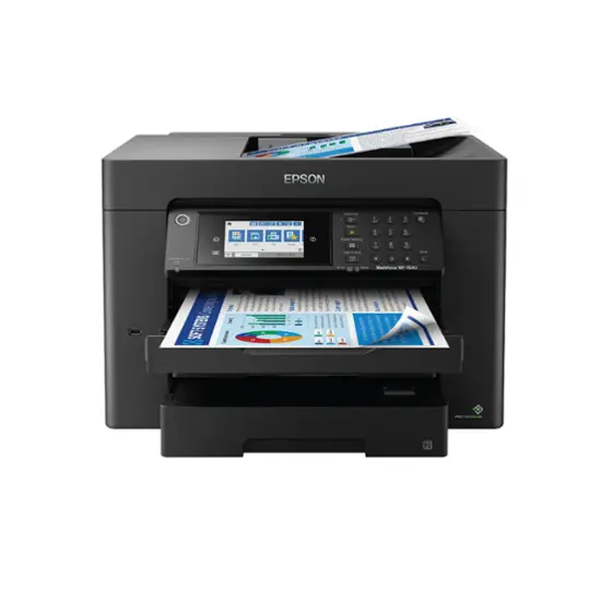 Epson - WorkForce Pro WF-7840 Wireless Wide-format All-in-One Printer - Black-Black