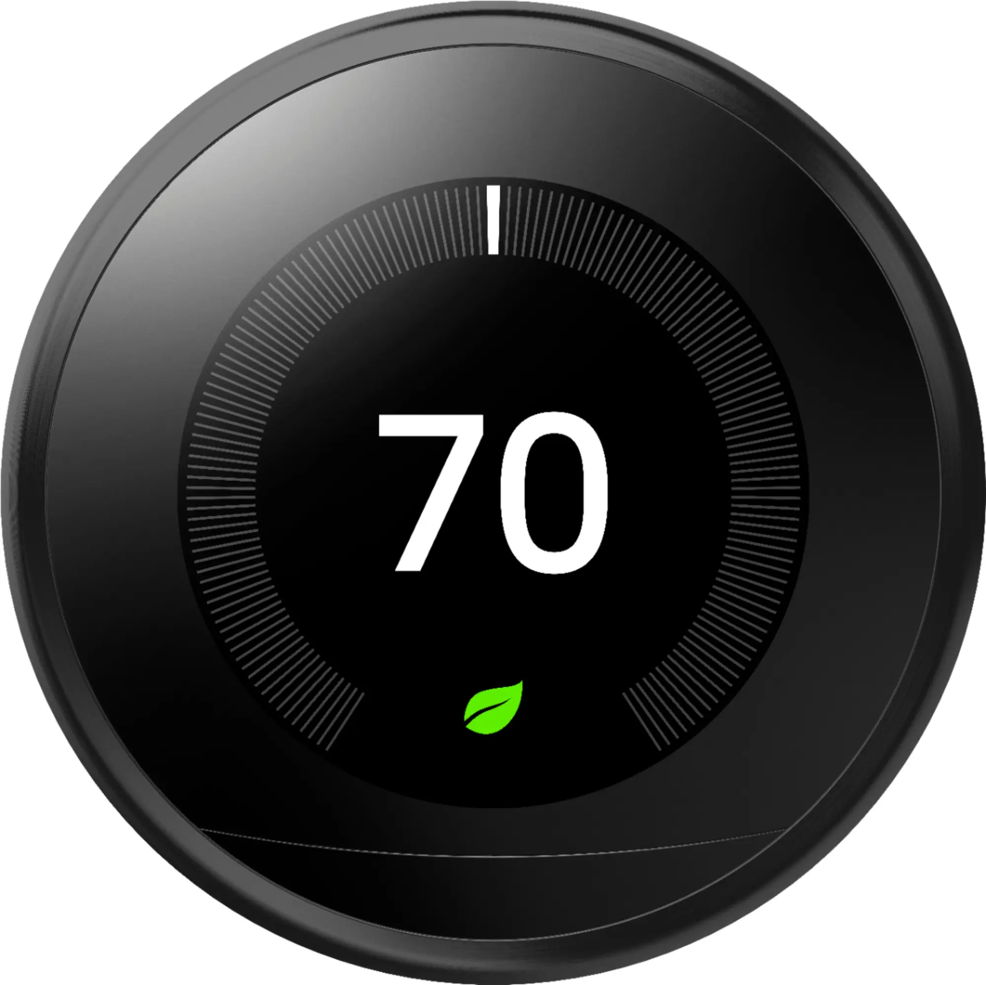 Google - Nest Learning Smart Wifi Thermostat - Black-Black