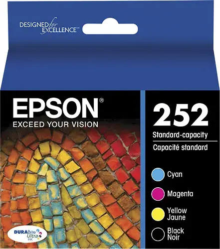 Epson - 252 4-Pack Ink Cartridges - Black/Cyan/Magenta/Yellow