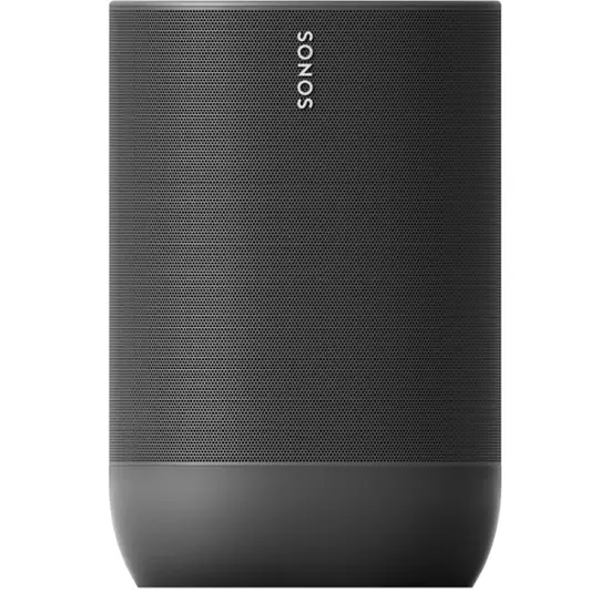 Sonos - Geek Squad Certified Refurbished Move Wireless Smart Speaker with Amazon Alexa Voice Assistant - Black-Black