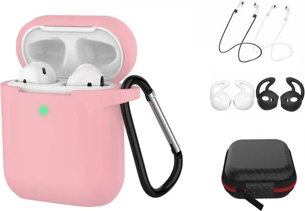 SaharaCase - Case Kit for Apple AirPods (1st Generation and 2nd Generation) - Pink Rose