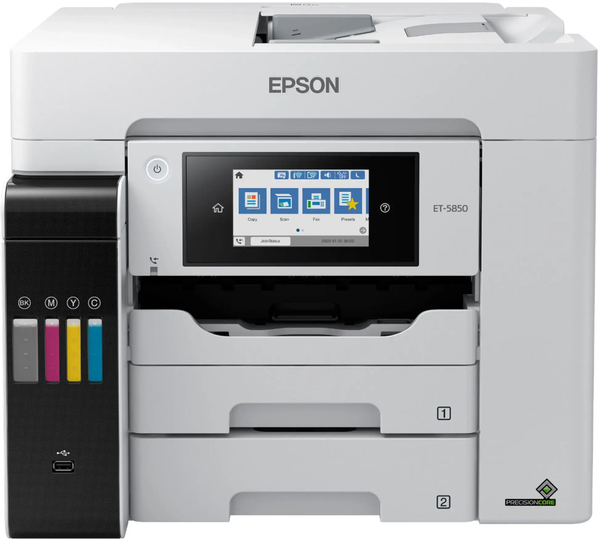 Epson - EcoTank Pro ET-5850 Wireless All-In-One Inkjet Printer - White-White