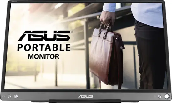 ASUS - ZenScreen 15.6” IPS FHD 1080P USB Type-C Portable Monitor with Foldable Smart Case - Dark Gray