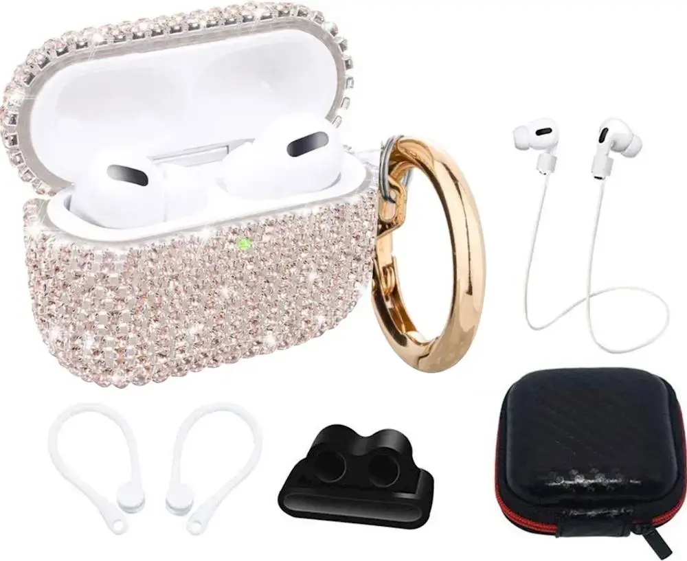 SaharaCase - Rhinestone Case for Apple AirPods Pro (1st Generation) - Gold