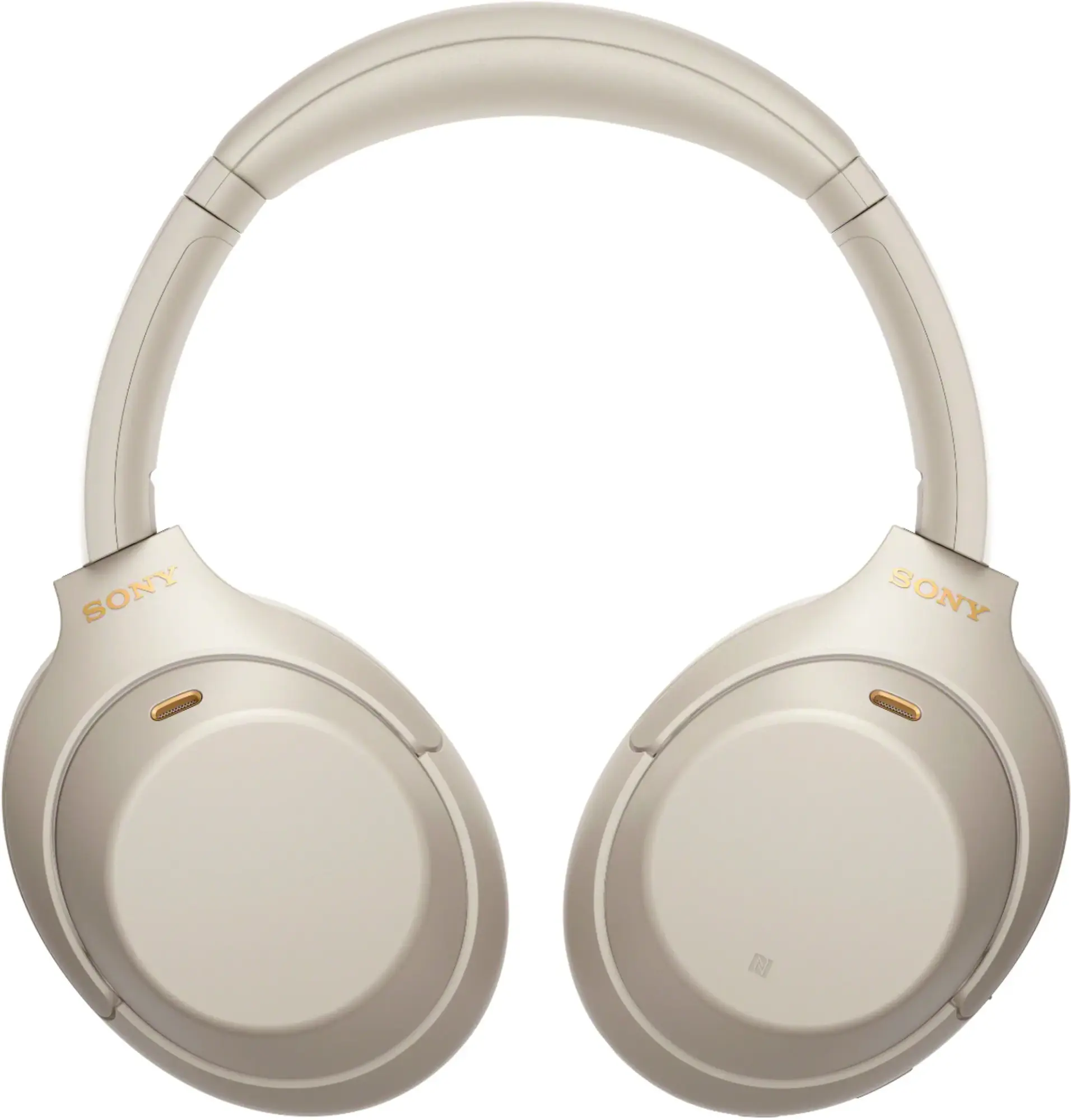 Sony - WH1000XM4 Wireless Noise-Cancelling Over-the-Ear Headphones - Silver-Silver