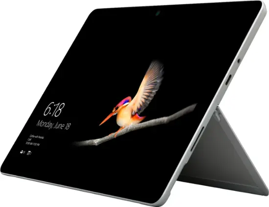 Microsoft - Geek Squad Certified Refurbished Surface Go - 10" Touch-Screen - Intel Pentium Gold - 8GB Memory - 128GB Storage - Silver-8 GB Memory-128 GB-Silver