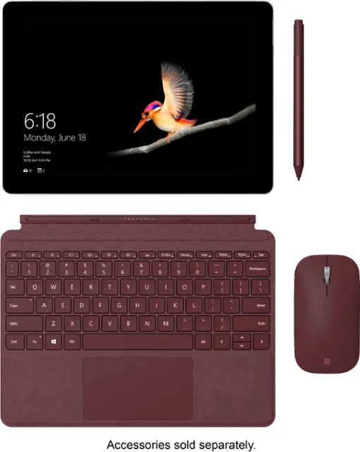 Microsoft - Geek Squad Certified Refurbished Surface Go - 10" Touch-Screen - Intel Pentium Gold - 8GB Memory - 128GB Storage - Silver-8 GB Memory-128 GB-Silver