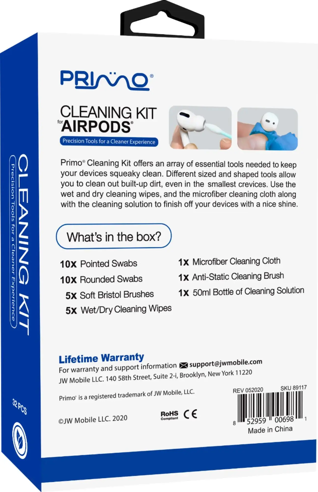 Just Wireless - Air pods Cleaning Kit - Clear