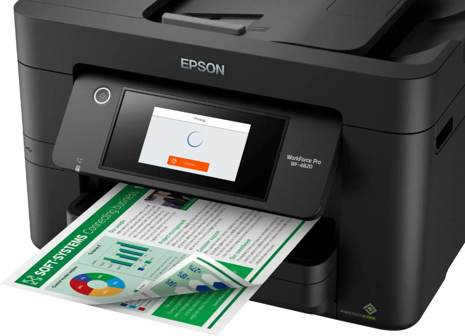 Epson - WorkForce Pro WF-4820 Wireless All-in-One Printer - Black-Black