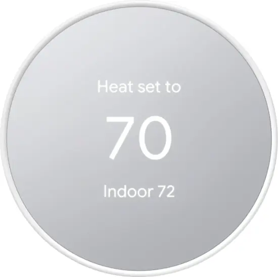 Google - Nest Smart Programmable Wifi Thermostat - Snow-Snow