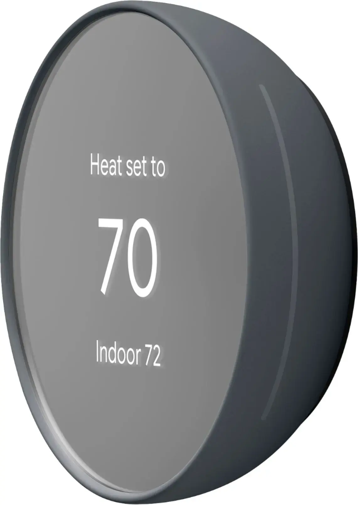 Google - Nest Smart Programmable Wifi Thermostat - Charcoal-Charcoal