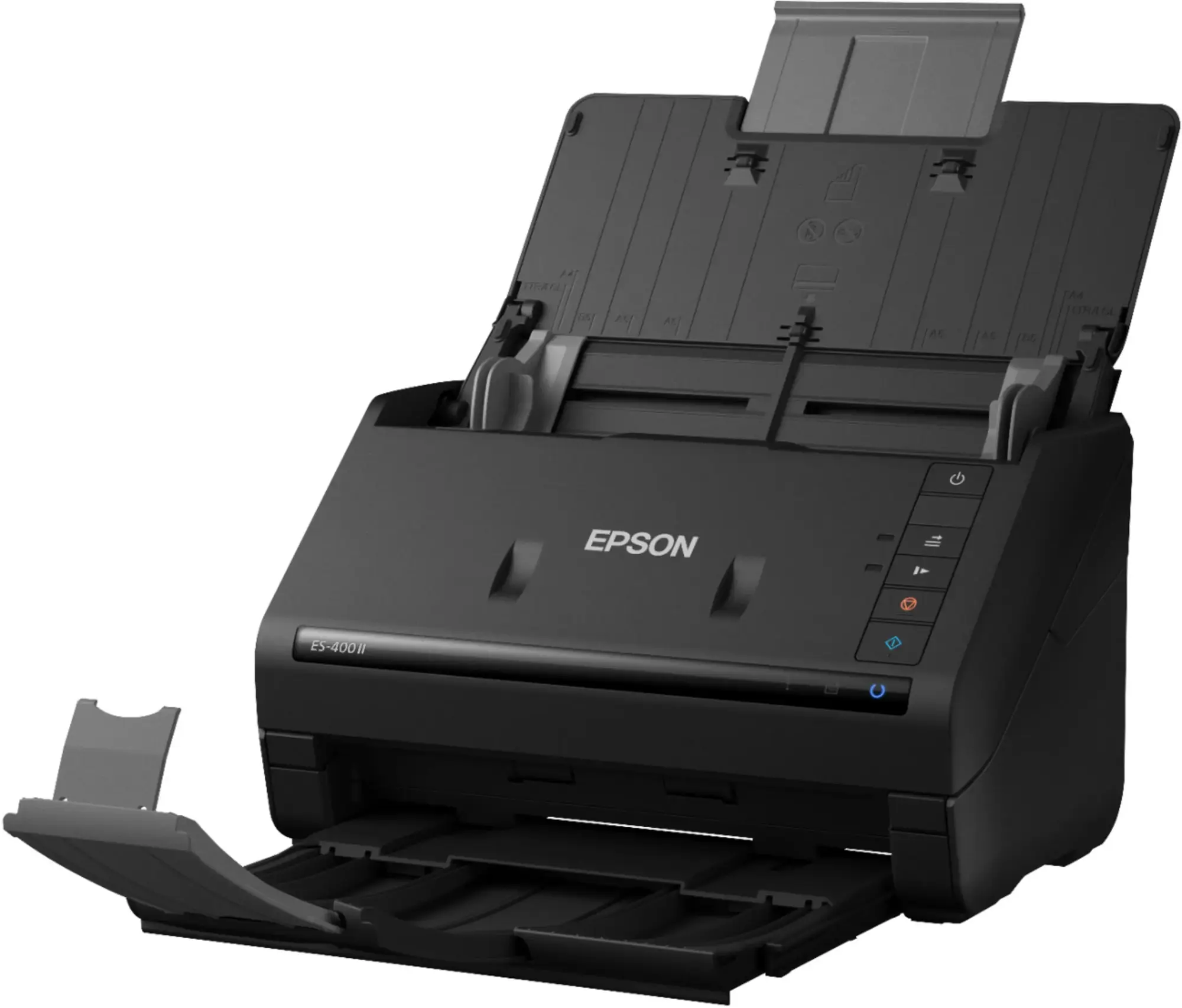 Epson - WorkForce ES-400 II Duplex Desktop Document Scanner - Black-Black