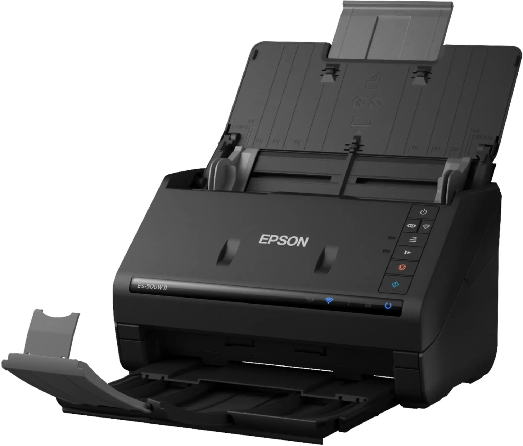 Epson - WorkForce ES-500W II Wireless Duplex Desktop Document Scanner - Black-Black