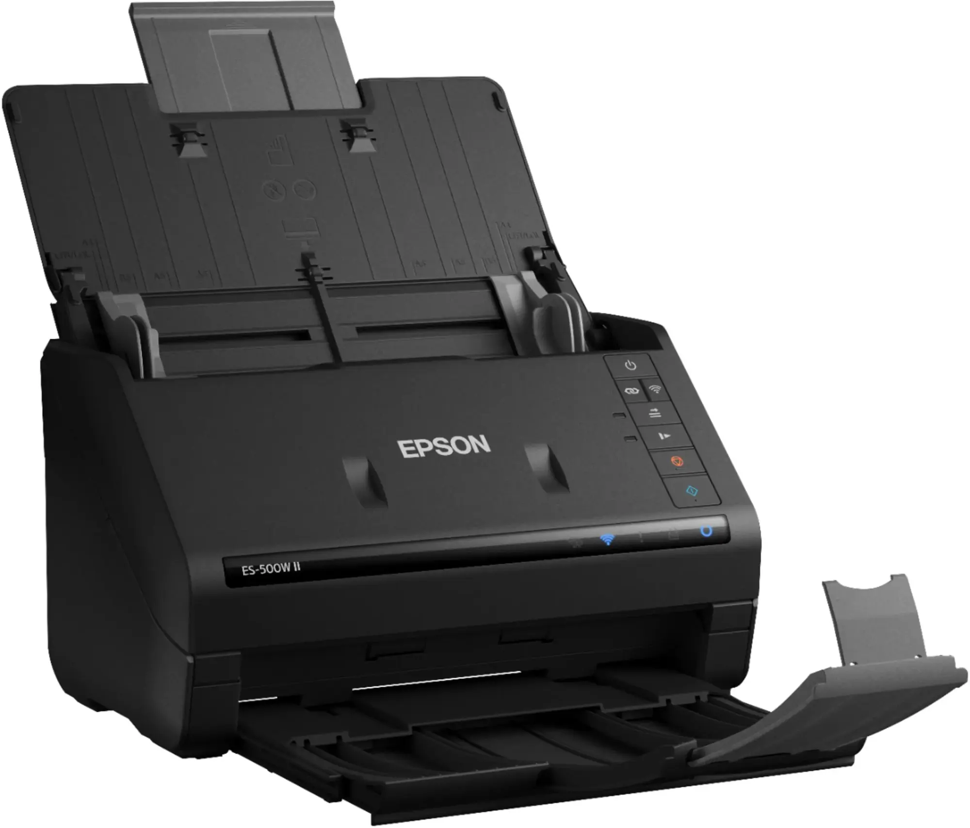 Epson - WorkForce ES-500W II Wireless Duplex Desktop Document Scanner - Black-Black