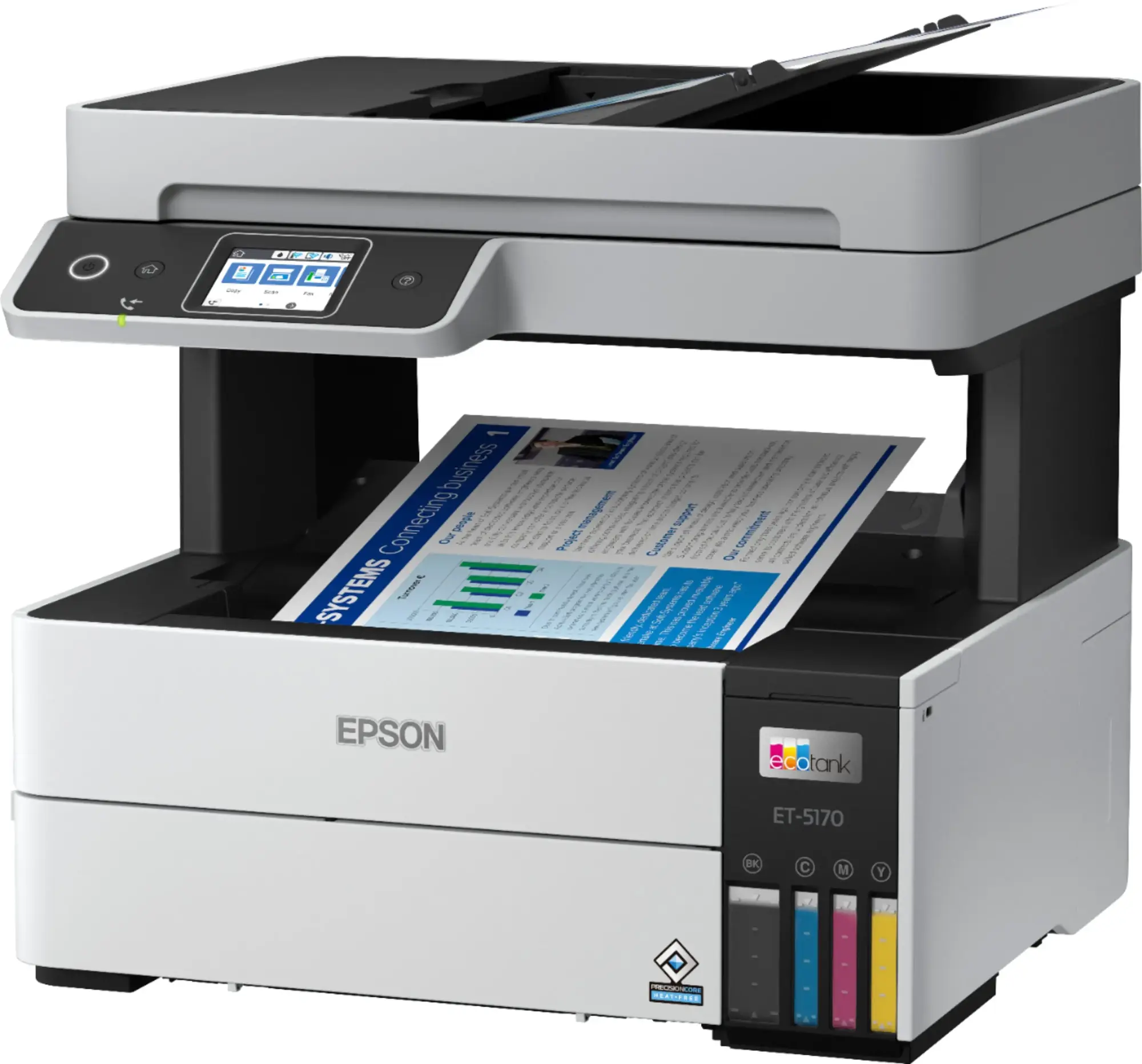 Epson - EcoTank Pro ET-5170 Wireless All-in-One Supertank Printer - Epson - EcoTank Pro ET-5170 Wireless All-in-One Supertank Printer - White-White