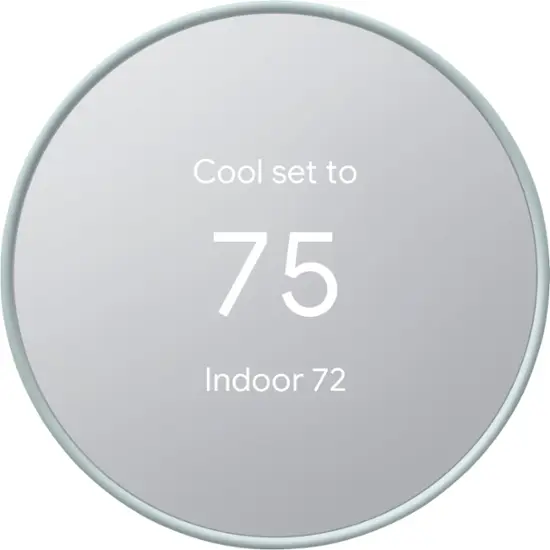 Google - Nest Smart Programmable Wifi Thermostat - Fog-Fog