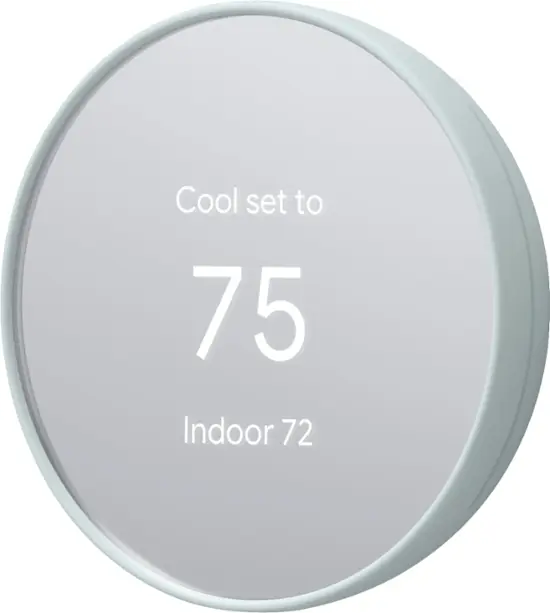 Google - Nest Smart Programmable Wifi Thermostat - Fog-Fog