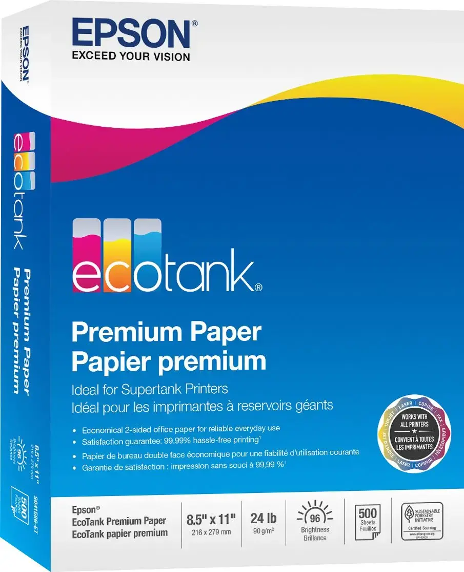 Epson - EcoTank Premium Printer 8.5" x 11" 500-Counter Paper