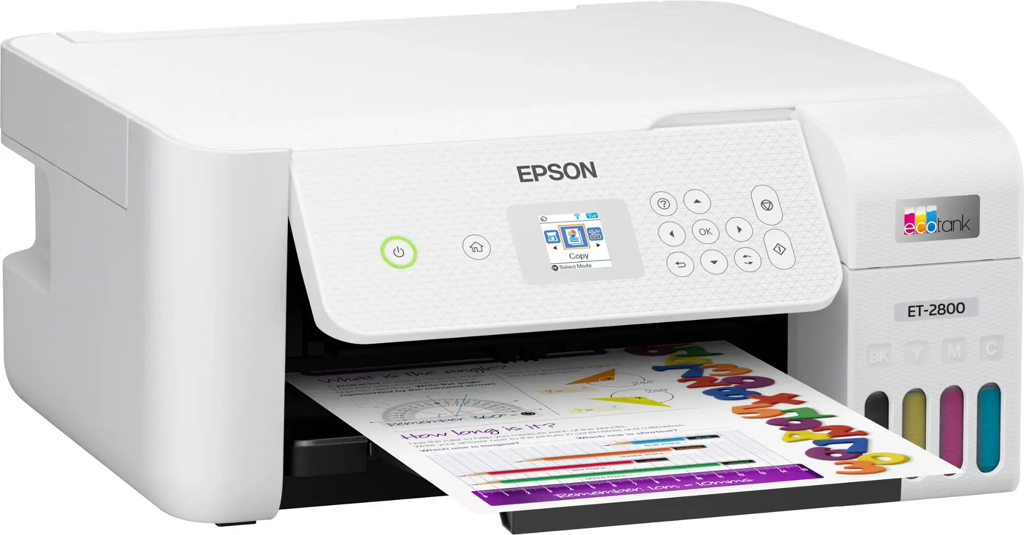 Epson - EcoTank ET-2800 Wireless All-in-One Supertank Inkjet Printer - White-White