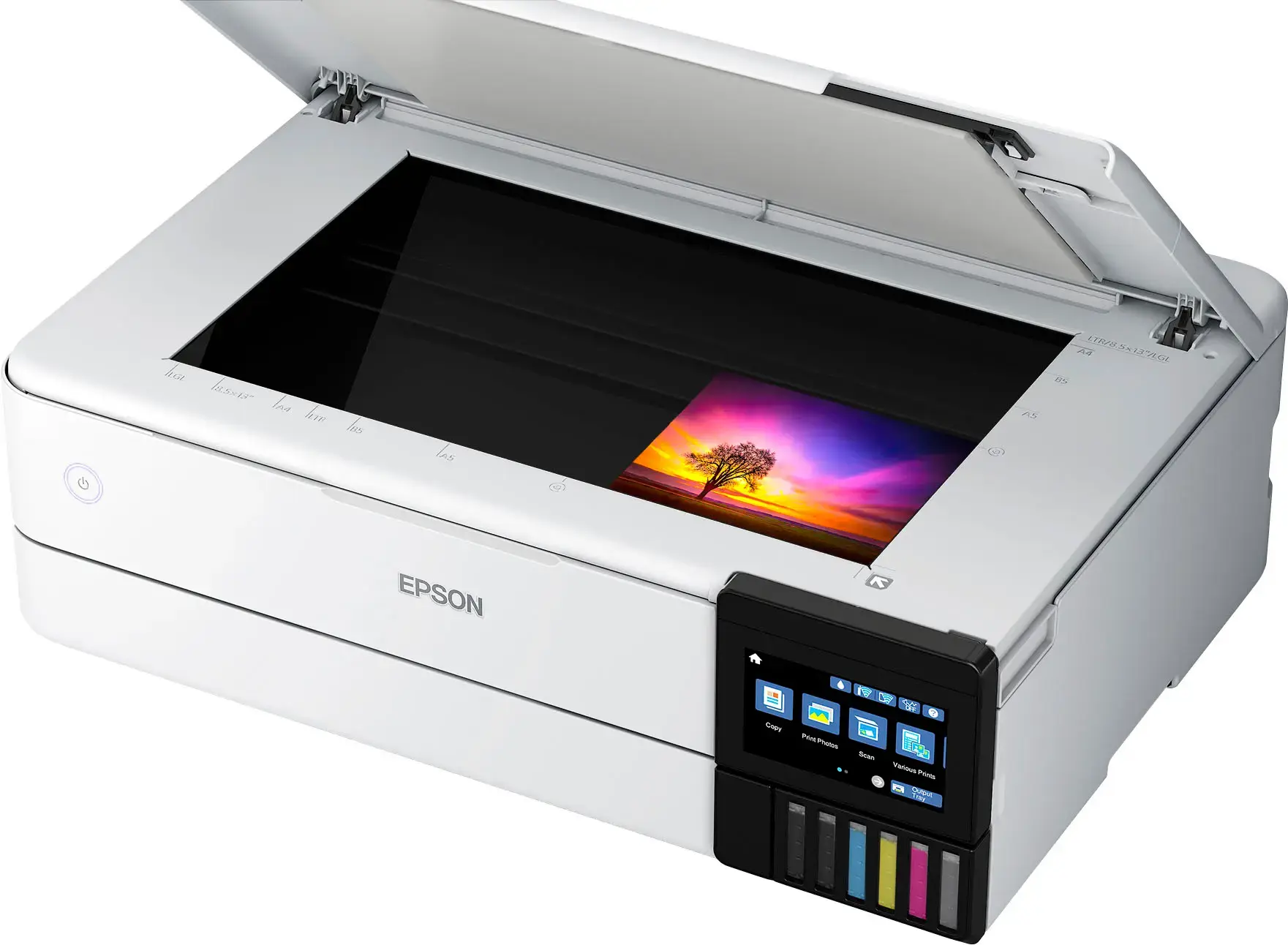 Epson - EcoTank Photo ET-8550 All-in-One Wide-format Supertank Printer - White-White