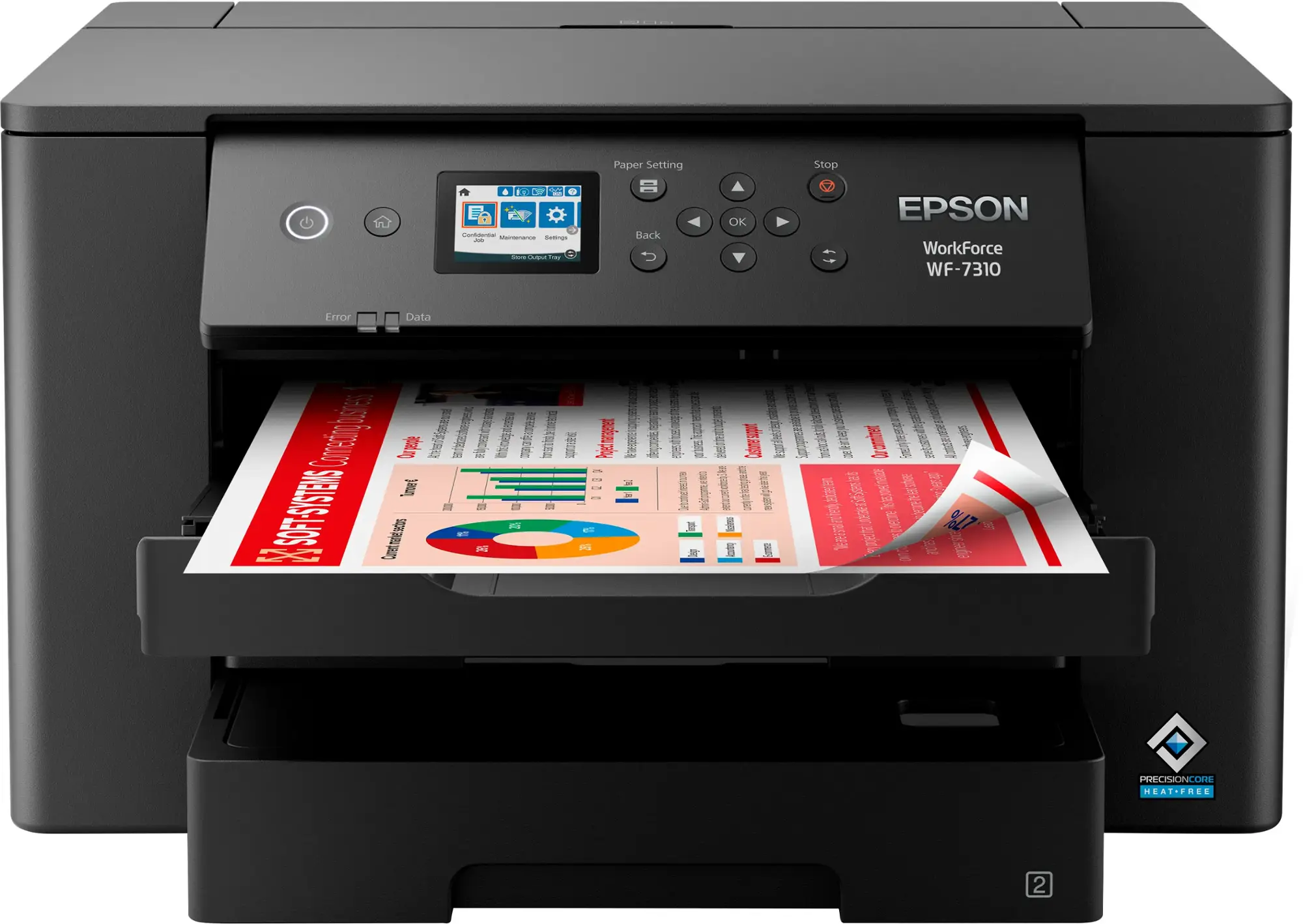 Epson - WorkForce Pro WF-7310 Wireless Wide-Format Inkjet Printer - Black