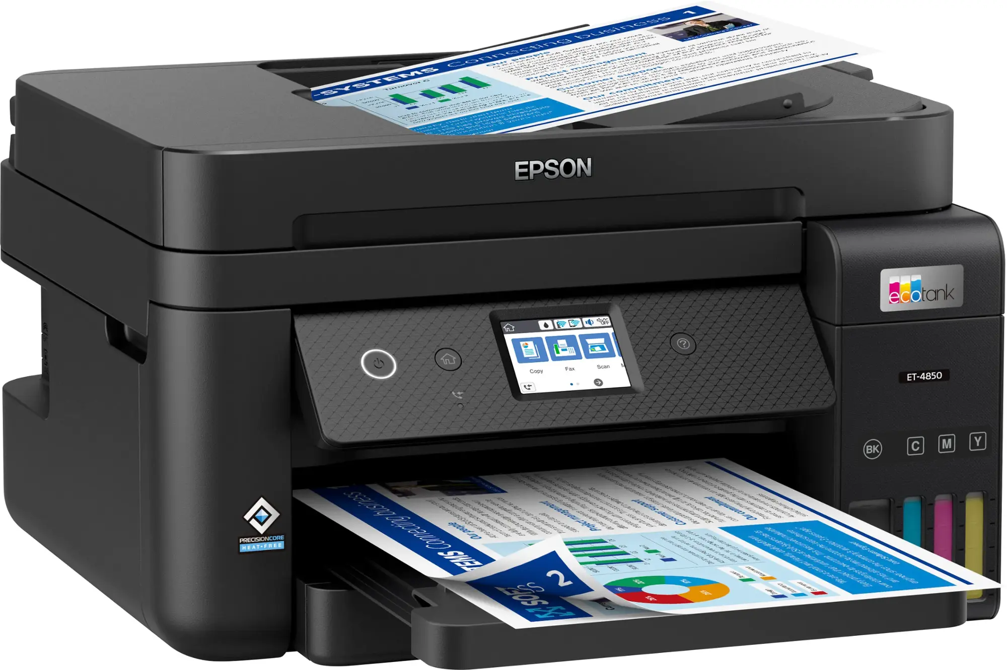 Epson - EcoTank ET-4850 All-in-One Supertank Inkjet Printer - Black-Black