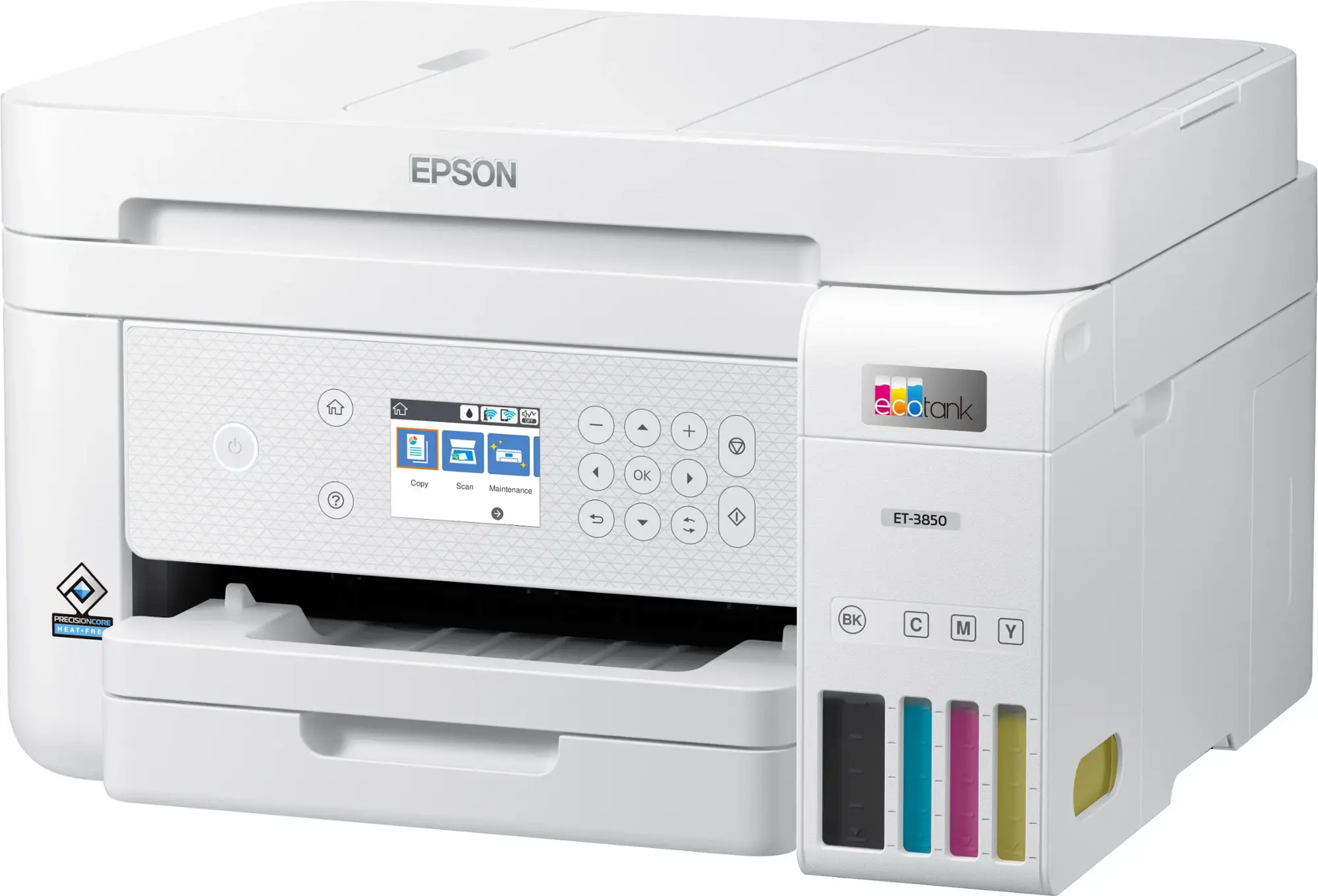 Epson - EcoTank ET-3850 All-in-One Supertank Inkjet Printer - White-White