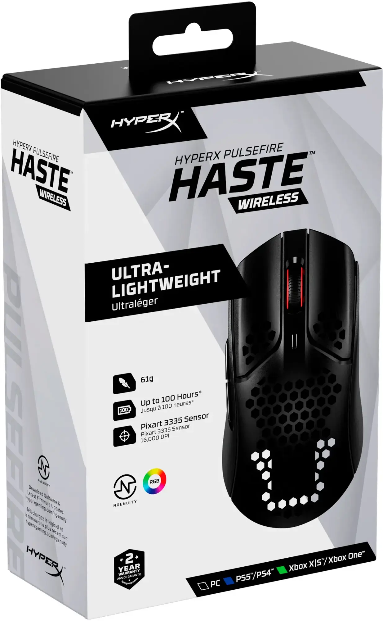 HyperX - Pulsefire Haste Lightweight Wireless Optical Gaming Mouse - Black-Black