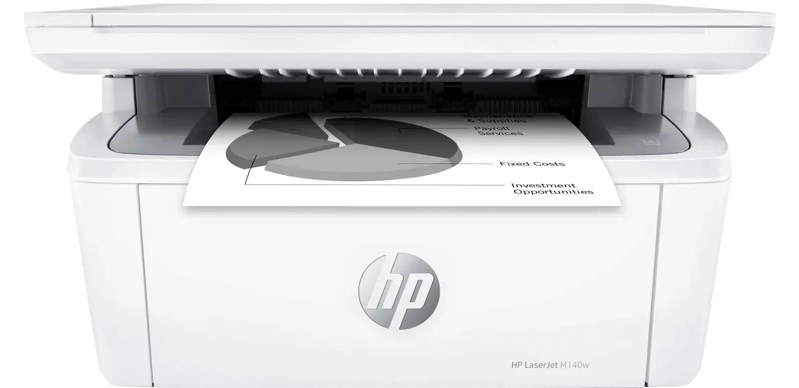 HP - LaserJet M140w Wireless Black and White Laser Printer - White