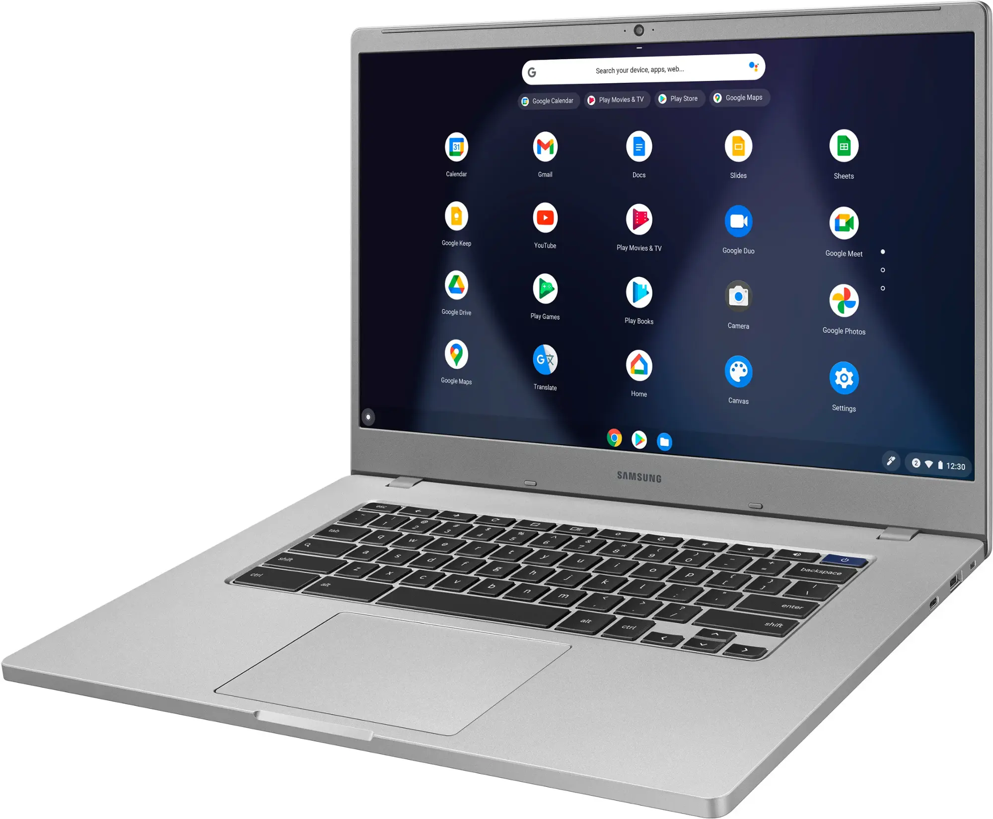 Samsung - 15.6" Chromebook - Intel Celeron - 4GB Memory - 64GB eMMC Flash Memory - Platinum Titan-15.6 inches-4 GB Memory-64 GB-Platinum Titan