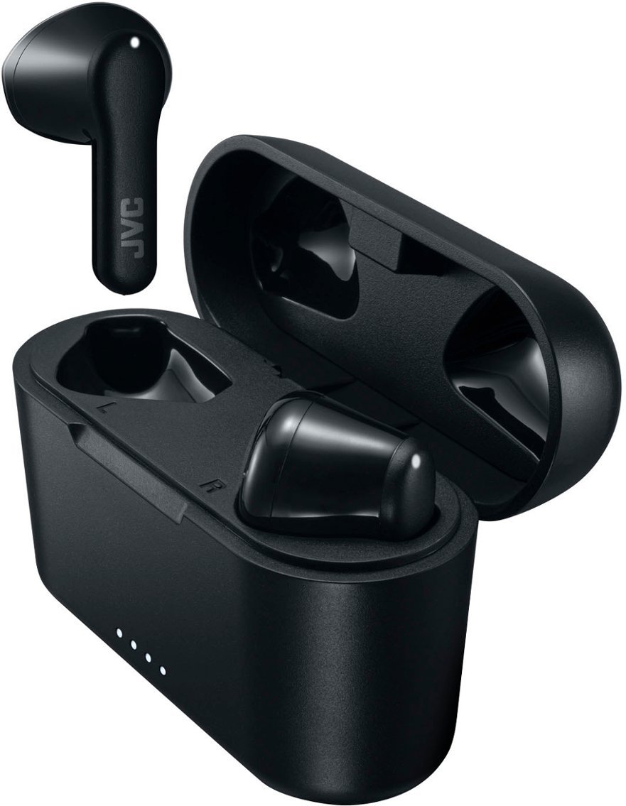 JVC - True Wireless Headphones Earbud Style - Black-Black