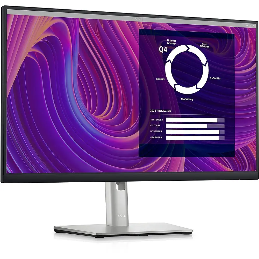 Dell - 23.8" LCD Monitor (DisplayPort, USB, HDMI) - Black, Silver-27 inches-Black