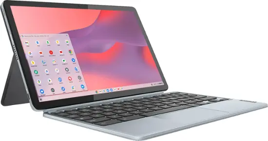 Lenovo - IdeaPad Duet 3 Chromebook Laptop - 11" 2K Touchscreen 2-in-1 Tablet - Snapdragon 7cG2 - 4G RAM - 128G eMMC - Keyboard - Misty Blue-10.9 inches-4 GB Memory-128 GB-Misty Blue