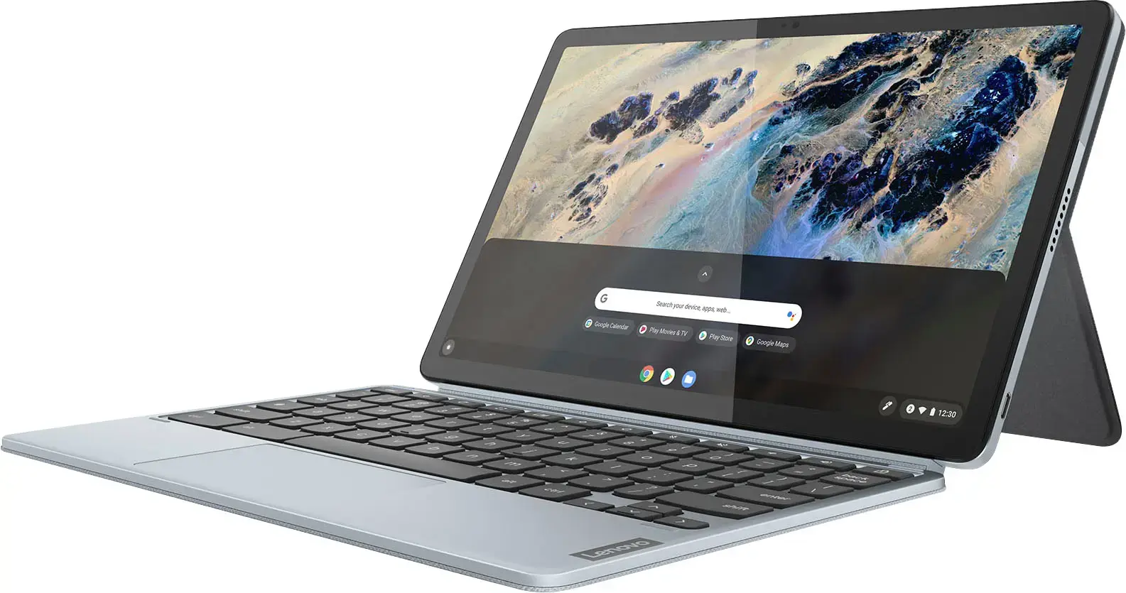 Lenovo - IdeaPad Duet 3 Chromebook Laptop - 11" 2K Touchscreen 2-in-1 Tablet - Snapdragon 7cG2 - 4G RAM - 128G eMMC - Keyboard - Misty Blue-10.9 inches-4 GB Memory-128 GB-Misty Blue