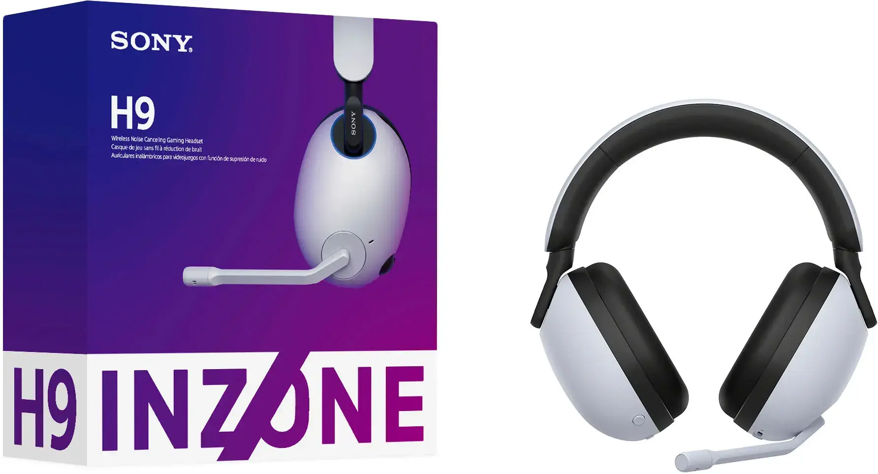 Sony - INZONE H9 Wireless Noise Canceling Gaming Headset - White