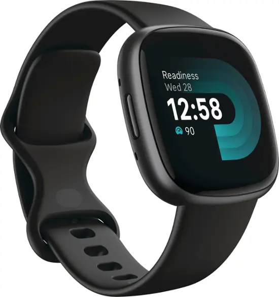 Fitbit - Versa 4 Fitness Smartwatch - Graphite-Graphite