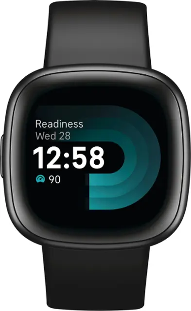 Fitbit - Versa 4 Fitness Smartwatch - Graphite-Graphite