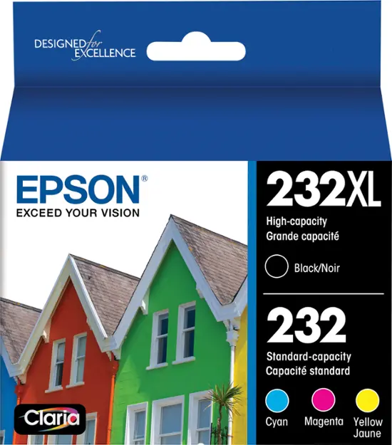 Epson - T232 Combo High Yield Ink Cartridge - Black/Cyan/Magenta/Yellow-Multi