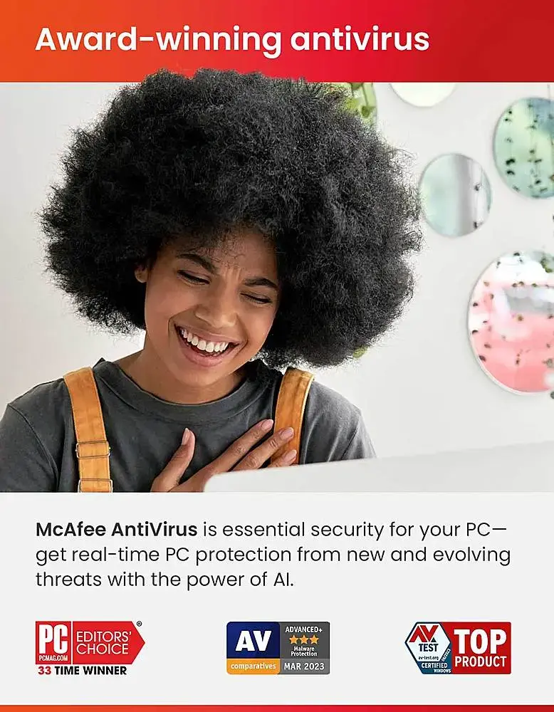 McAfee - Antivirus Protection (1 Windows PC Device), Internet Security Software (1-Year Subscription) - Windows [Digital]