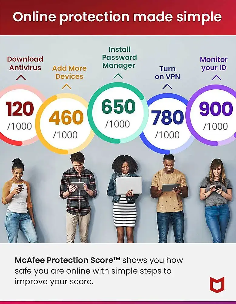 McAfee - Total Protection (1 Device) Antivirus & Internet Security Software (1-Year Subscription) - Android, Apple iOS, Chrome, Mac OS, Windows [Digital]