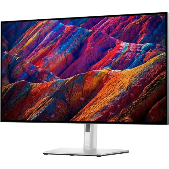 Dell - UltraSharp 31.5" LCD 4K UHD Monitor (DisplayPort, USB, HDMI) - Black, Silver-Black