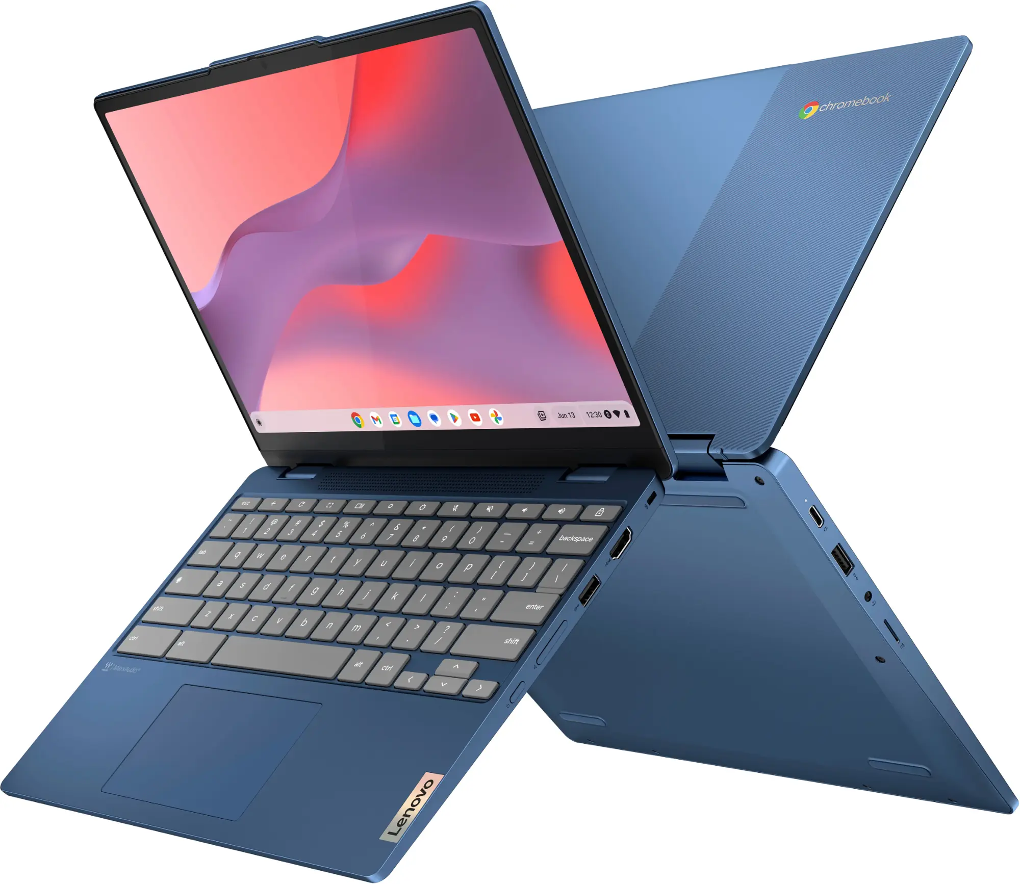 Lenovo - IdeaPad Flex 3i Chromebook Laptop - 12.2" WUXGA Touchscreen - Intel N100 with 4GB Memory - 64GB eMMC - Abyss Blue-Intel Processor N100-4 GB Memory-64 GB-Abyss Blue