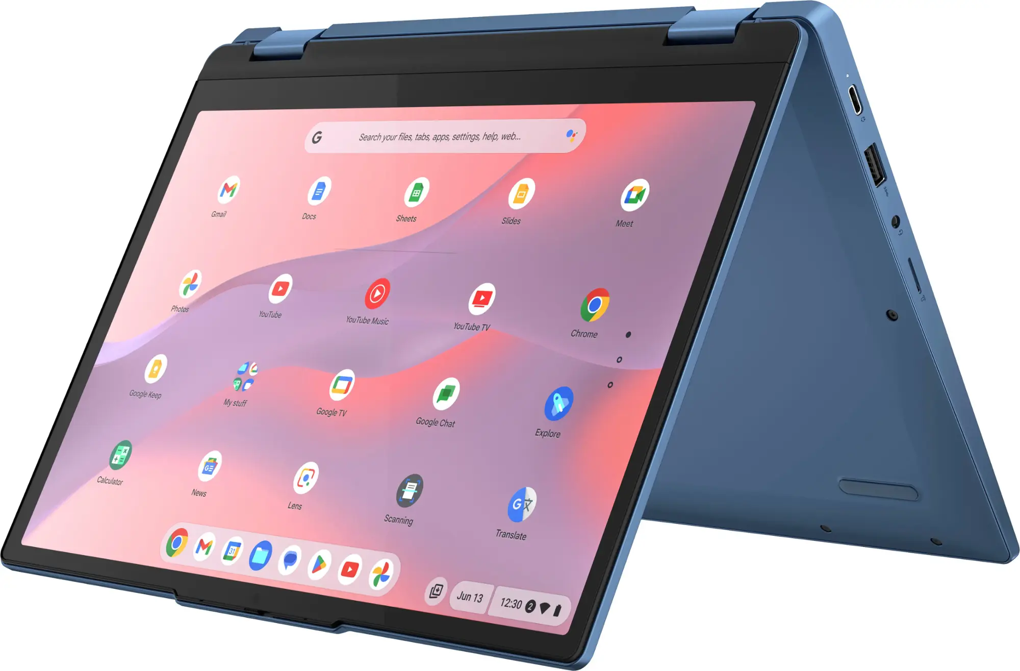 Lenovo - IdeaPad Flex 3i Chromebook Laptop - 12.2" WUXGA Touchscreen - Intel N100 with 4GB Memory - 64GB eMMC - Abyss Blue-Intel Processor N100-4 GB Memory-64 GB-Abyss Blue