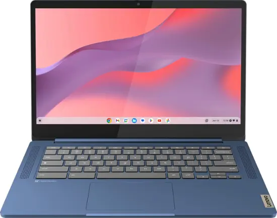 Lenovo - IdeaPad Slim 3 Chromebook Laptop - 14" FHD Touchscreen Laptop - MediaTek Kompanio 520 - 4GB Memory - 64GB eMMC - Abyss Blue-4 GB Memory-64 GB-Abyss Blue