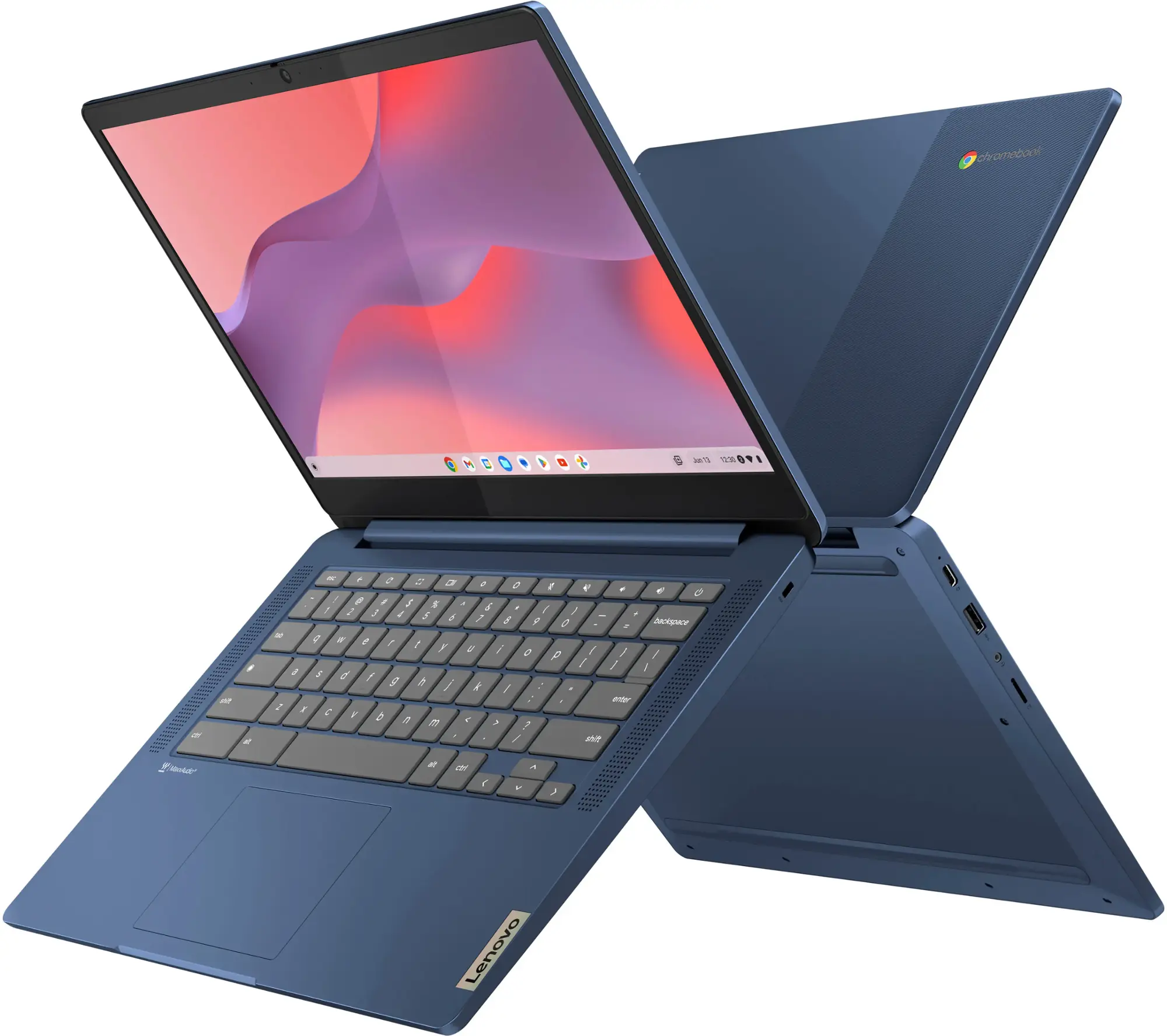 Lenovo - IdeaPad Slim 3 Chromebook Laptop - 14" FHD Touchscreen Laptop - MediaTek Kompanio 520 - 4GB Memory - 64GB eMMC - Abyss Blue-4 GB Memory-64 GB-Abyss Blue