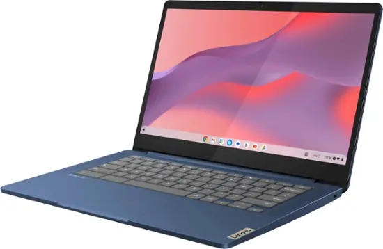 Lenovo - IdeaPad Slim 3 Chromebook Laptop - 14" FHD Touchscreen Laptop - MediaTek Kompanio 520 - 4GB Memory - 64GB eMMC - Abyss Blue-4 GB Memory-64 GB-Abyss Blue