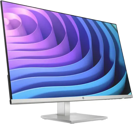 HP - 27" IPS LED FHD FreeSync Monitor with Adjustable Height (HDMI, VGA) - Silver & Black