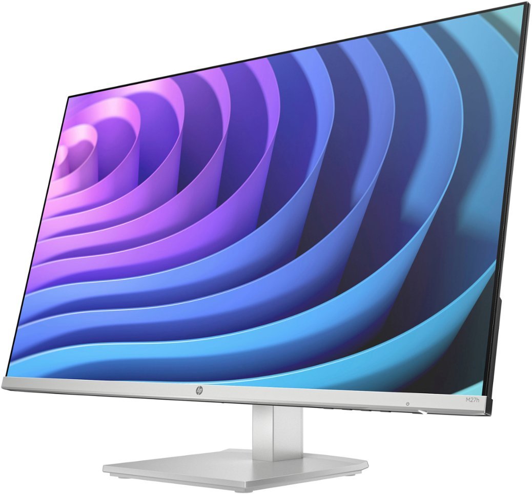 HP - 27" IPS LED FHD FreeSync Monitor with Adjustable Height (HDMI, VGA) - Silver & Black-27 inches-Silver & Black