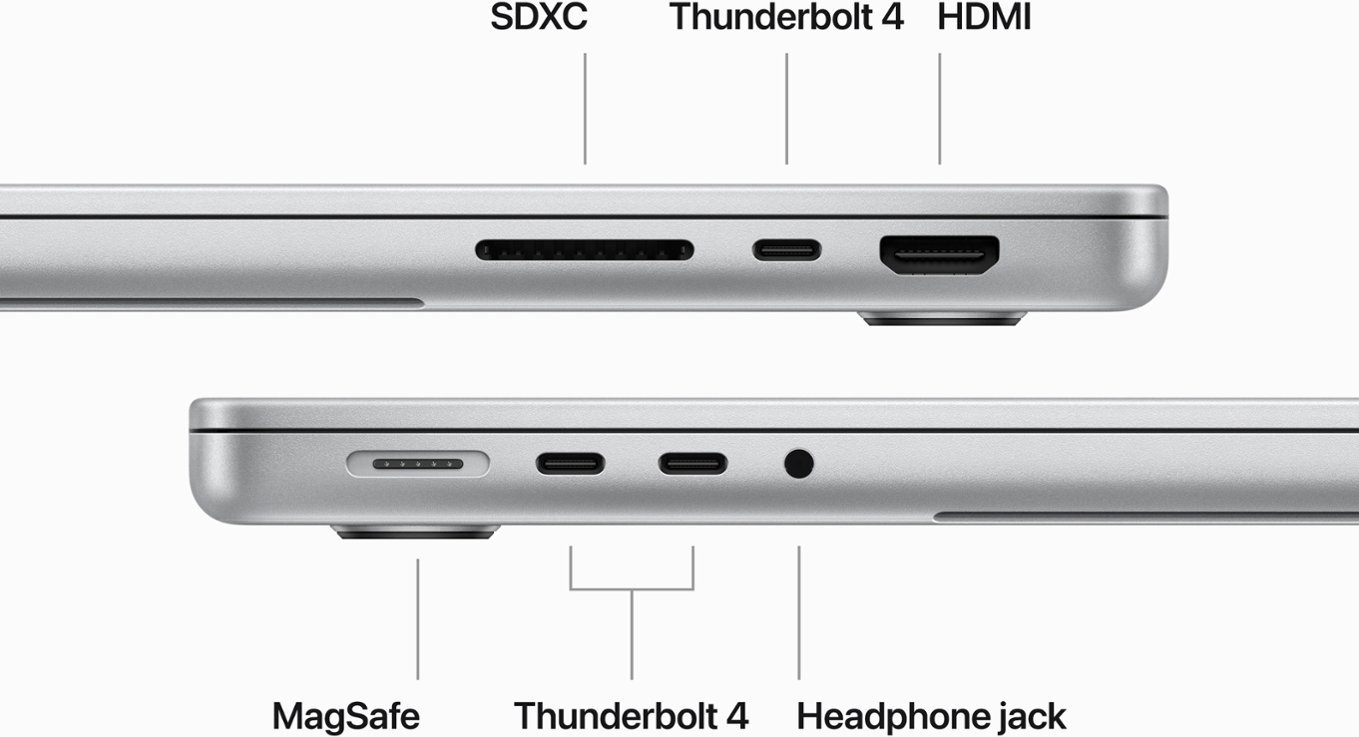 Apple - MacBook Pro 14" Laptop - M3 Max chip Built for Apple Intelligence - 36GB Memory - 30-core GPU - 1TB SSD - Silver-14.2 inches-Apple M3 Max-36 GB Memory-1000 GB-Silver